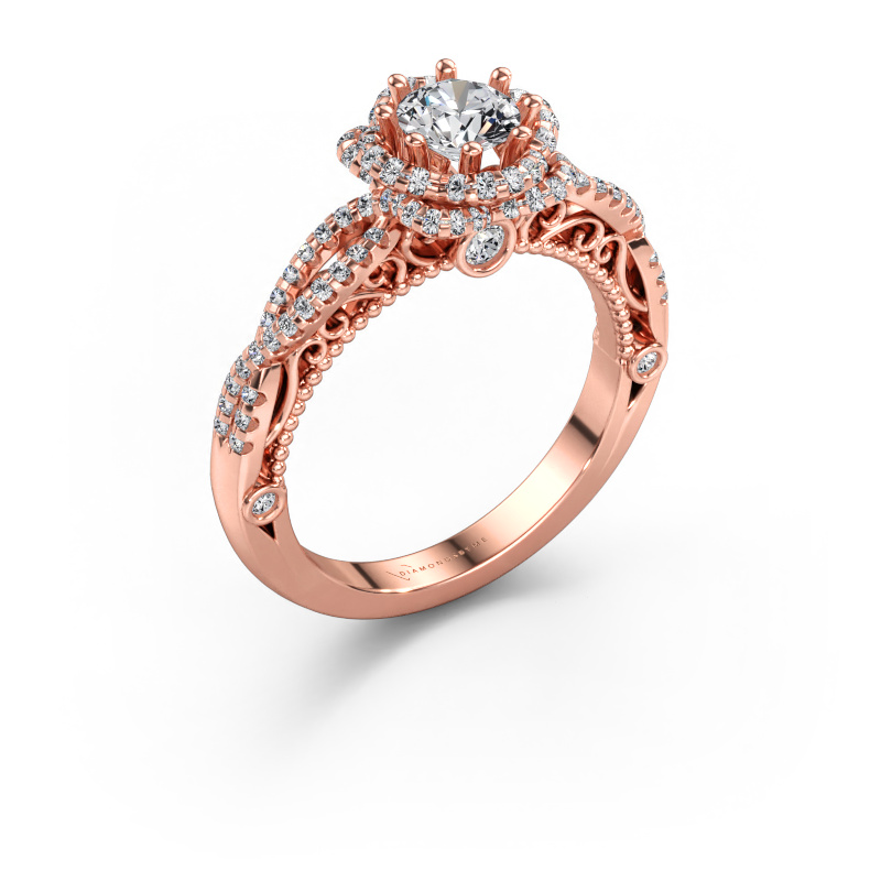 Immagine di Anello di fidanzamento Lysanne 585 oro rosa Diamante 0.95 crt