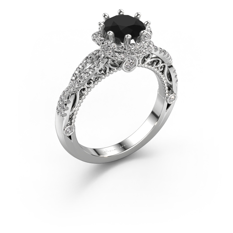 Bild von Verlobungsring Lysanne 950 Platin Schwarz Diamant 1.75 crt