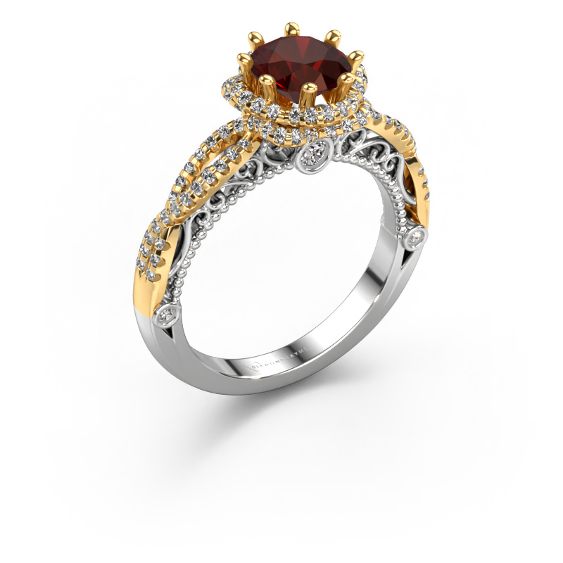 Bild von Verlobungsring Lysanne 585 Weißgold Granat 6.5 mm