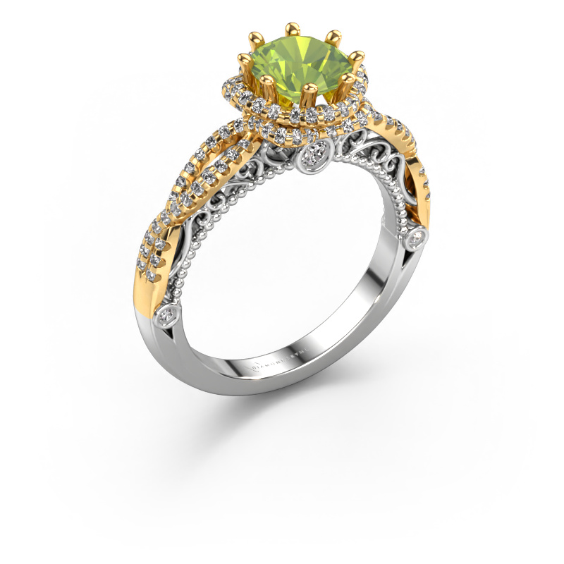 Bild von Verlobungsring Lysanne 585 Weißgold Peridot 6.5 mm