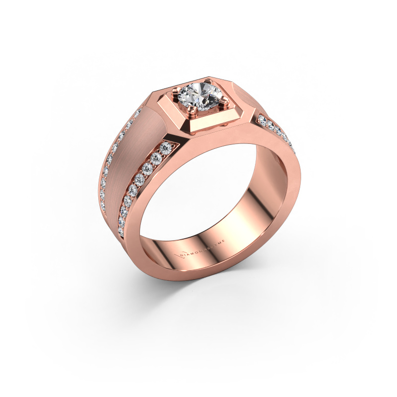 Afbeelding van Heren ring Maarten 585 rosé goud Diamant 0.892 crt