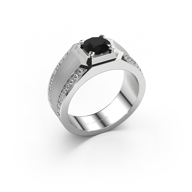 Image of Men's ring Maarten 950 platinum Black diamond 1.692 crt