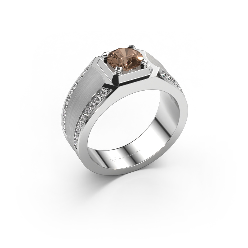 Bild von Herrenring Maarten 585 Weißgold Braun Diamant 1.392 crt