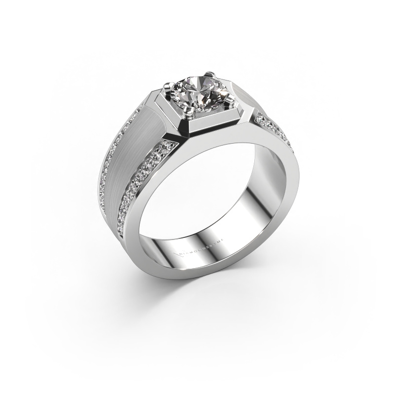 Image of Men's ring Maarten 585 white gold Diamond 1.392 crt