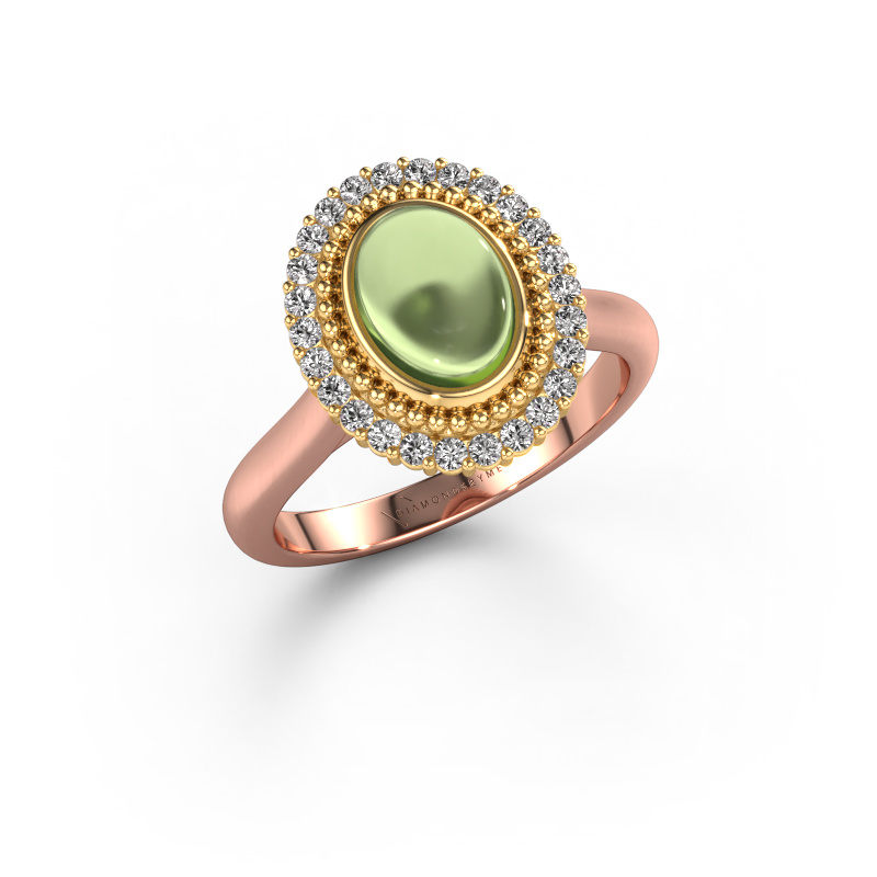 Bild von Ring Maartje 585 Roségold Peridot 8x6 mm