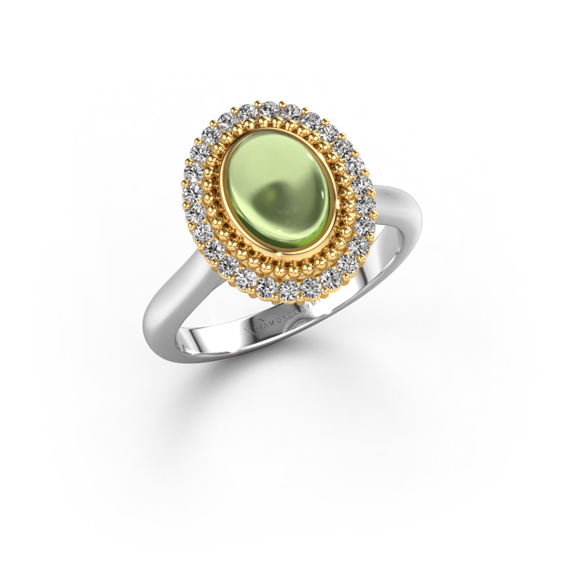 Image de Bague Maartje 585 or blanc Péridot 8x6 mm
