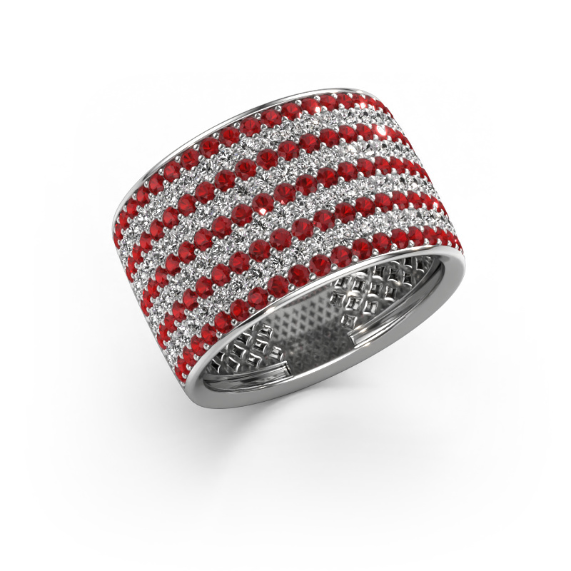 Image of Ring Macy 585 white gold Ruby 1.4 mm