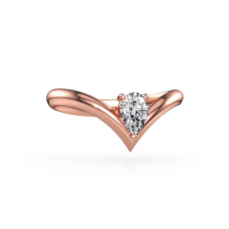 Bild av Förlovningsring Maddy PER 585 roséguld Labbodlad diamant 0.45 crt