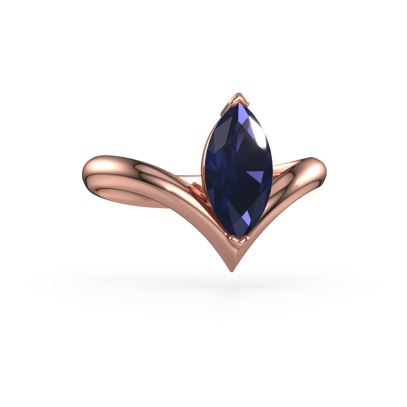 Image of Engagement ring Maddy MRQ 585 rose gold Sapphire 11x5.5 mm