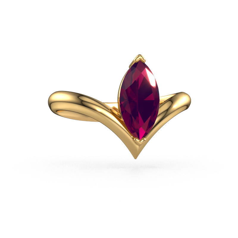 Image of Engagement ring Maddy MRQ 585 gold Rhodolite 11x5.5 mm