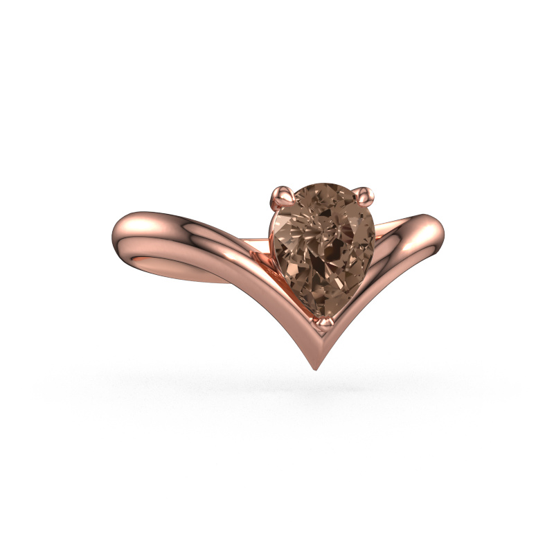 Bild von Verlobungsring Maddy PER 585 Roségold Braun Diamant 1.00 crt