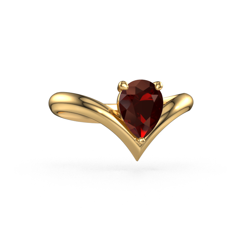 Image of Engagement ring Maddy PER 585 gold Garnet 8x6 mm