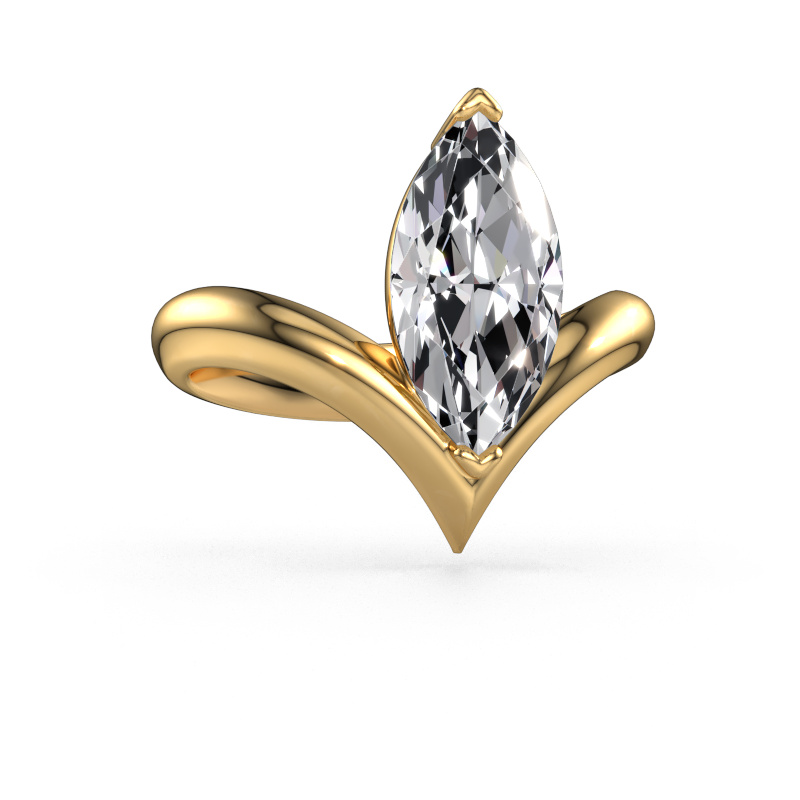 Image of Engagement ring Maddy MRQ 585 gold Lab grown diamond 2.50 crt