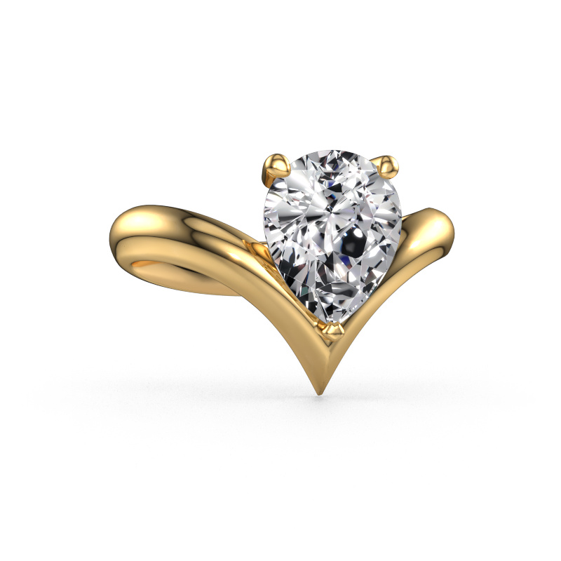 Image of Engagement ring Maddy PER 585 gold Lab grown diamond 2.10 crt