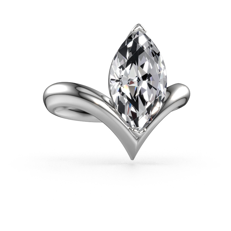 Image of Engagement ring Maddy MRQ 950 platinum Lab grown diamond 3.00 crt