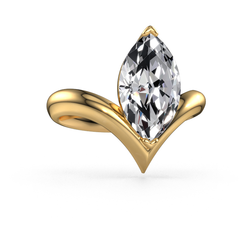 Image of Engagement ring Maddy MRQ 585 gold Lab grown diamond 3.00 crt