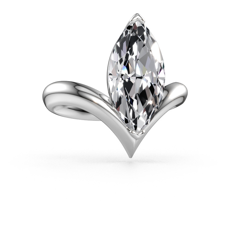 Immagine di Anello di fidanzamento Maddy MRQ 950 platino Diamante lab grown 3.86 crt