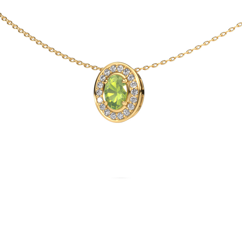 Bild von Kette Madelon 585 Gold Peridot 6x4 mm