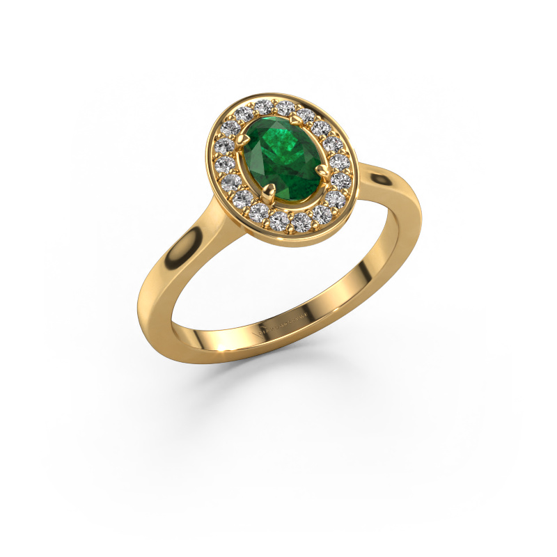 Image of Ring Madelon 1 585 gold Emerald 7x5 mm