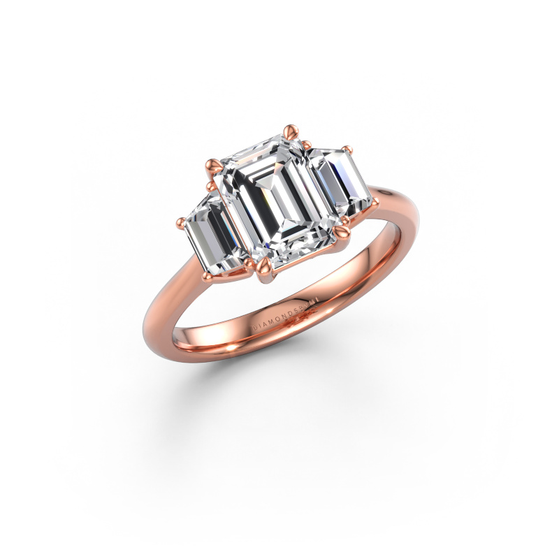 Immagine di Anello di fidanzamento Maggie EME 585 oro rosa Diamante lab grown 2.35 crt