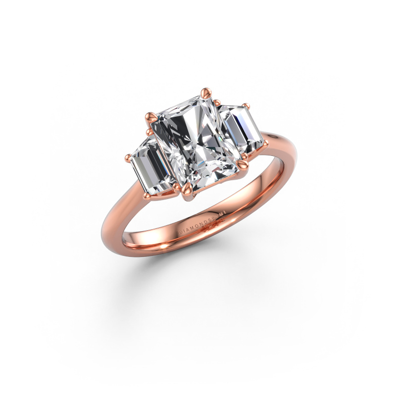 Immagine di Anello di fidanzamento Maggie RAD 585 oro rosa Diamante lab grown 2.35 crt