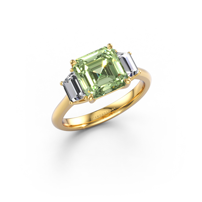 Immagine di Anello di fidanzamento Maggie ASC 585 oro Diamante lab grown verde 8 mm