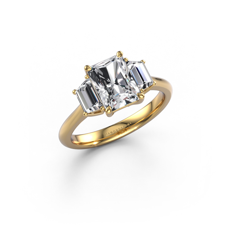 Image of Engagement ring Maggie RAD 585 gold Lab grown diamond 2.35 crt