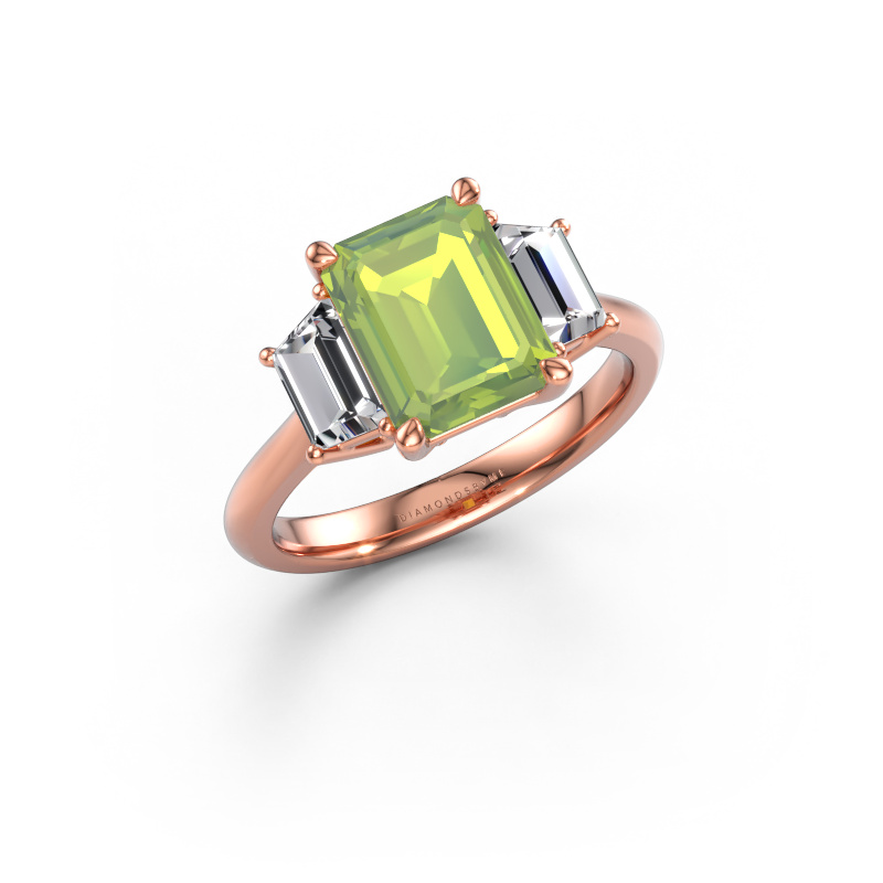 Bild av Förlovningsring Maggie EME 585 roséguld Peridot 9x7 mm