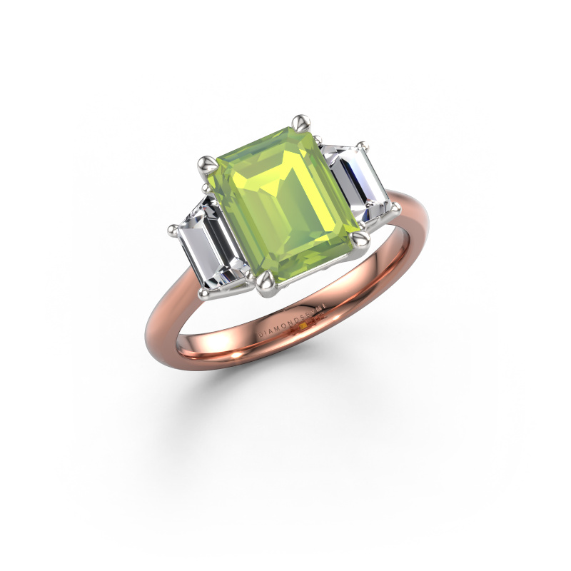 Image de Bague de fiançailles Maggie EME 585 or rose Péridot 9x7 mm