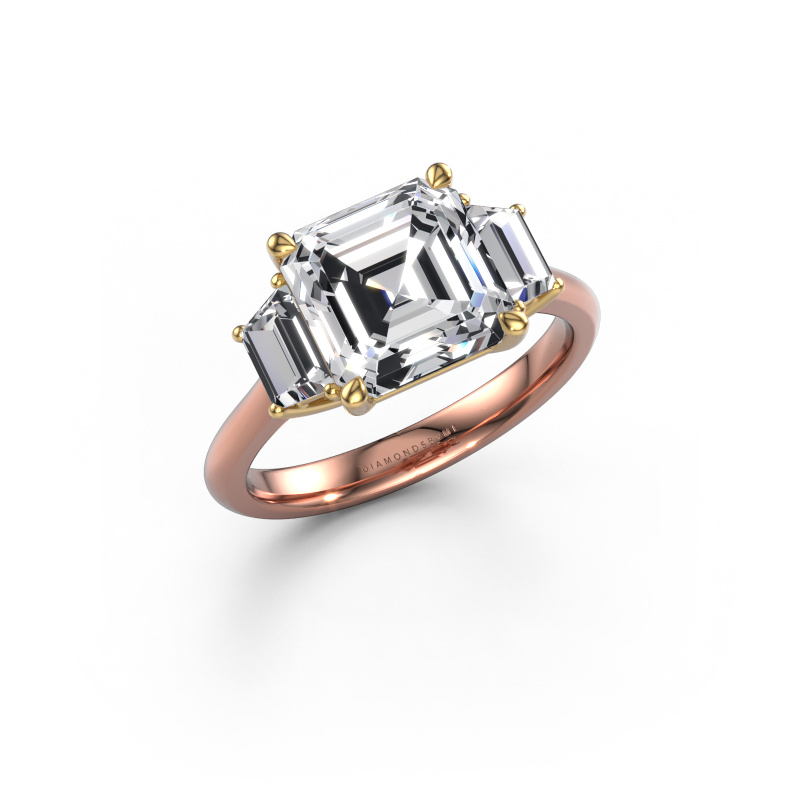 Image de Bague de fiançailles Maggie ASC 585 or rose Diamant synthétique 4.10 crt