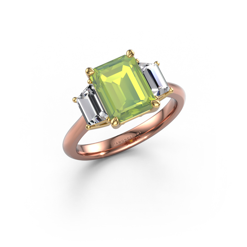 Image of Engagement ring Maggie EME 585 rose gold Peridot 9x7 mm