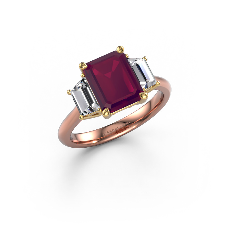 Bild von Verlobungsring Maggie EME 585 Roségold Rhodolit 9x7 mm