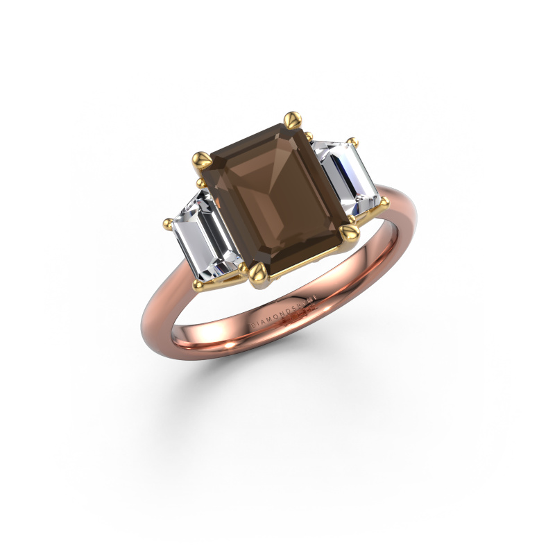 Bild von Verlobungsring Maggie EME 585 Roségold Rauchquarz 9x7 mm
