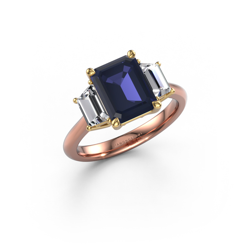 Image of Engagement ring Maggie EME 585 rose gold Sapphire 9x7 mm