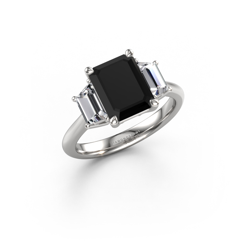 Image of Engagement ring Maggie EME 950 platinum Black diamond 3.80 crt
