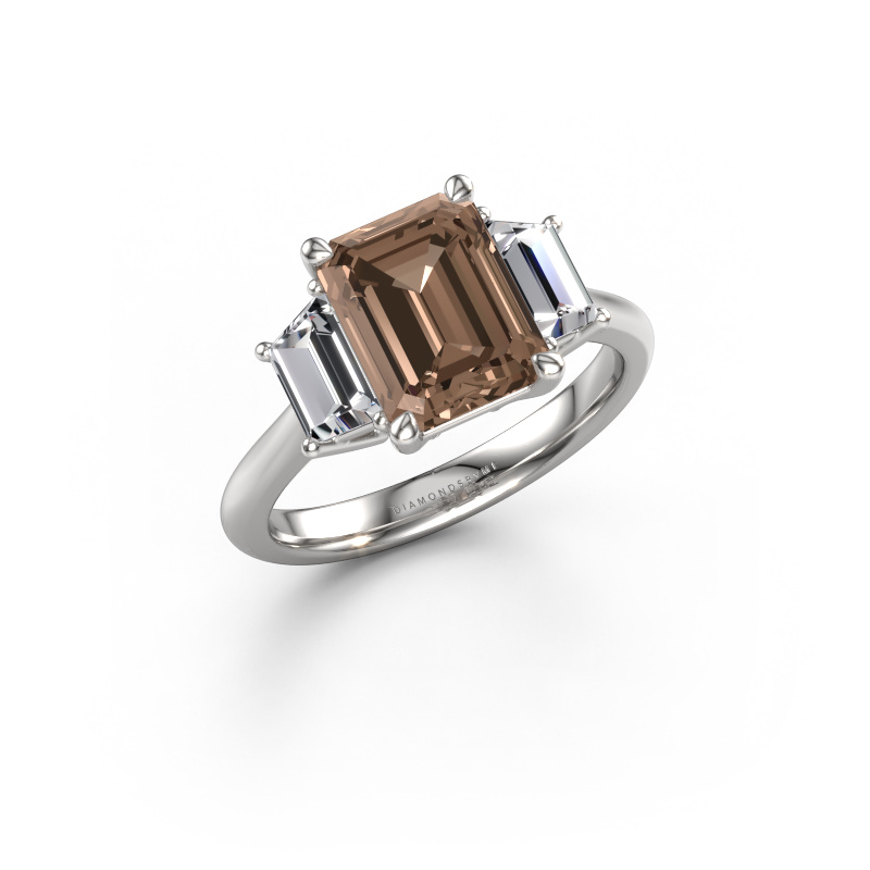 Image de Bague de fiançailles Maggie EME 950 platine Diamant brun 3.30 crt