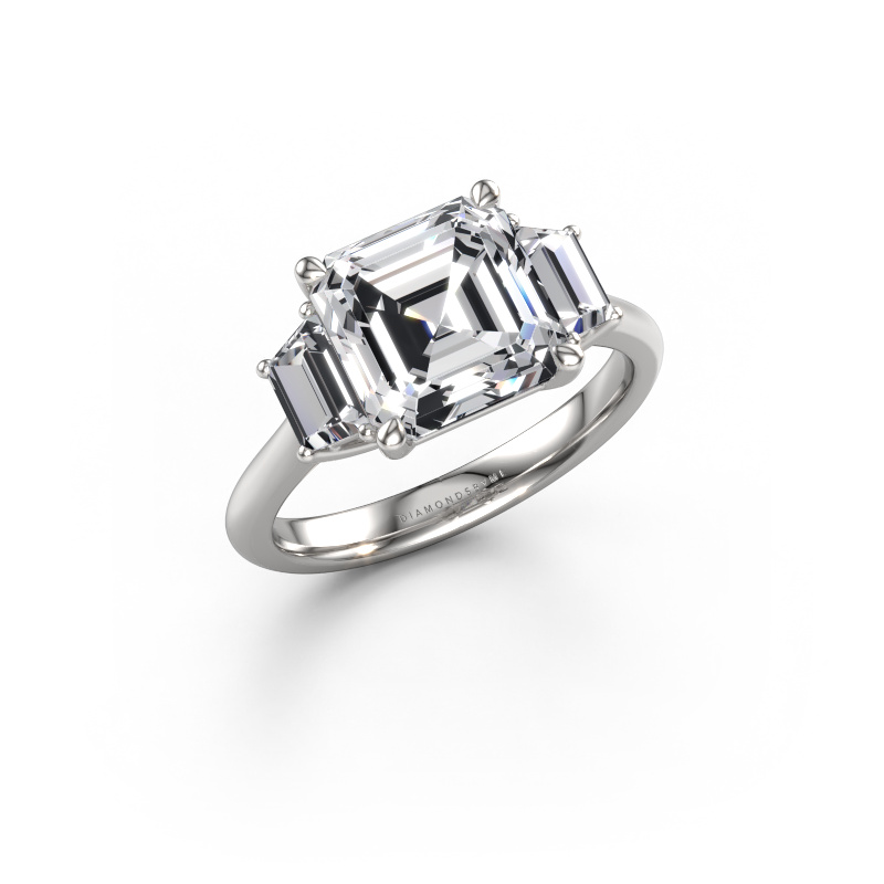Image of Engagement ring Maggie ASC 950 platinum Lab grown diamond 4.10 crt