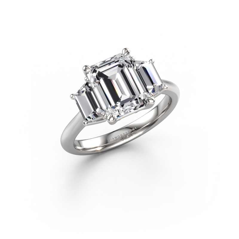 Image of Engagement ring Maggie EME 950 platinum Lab grown diamond 3.30 crt
