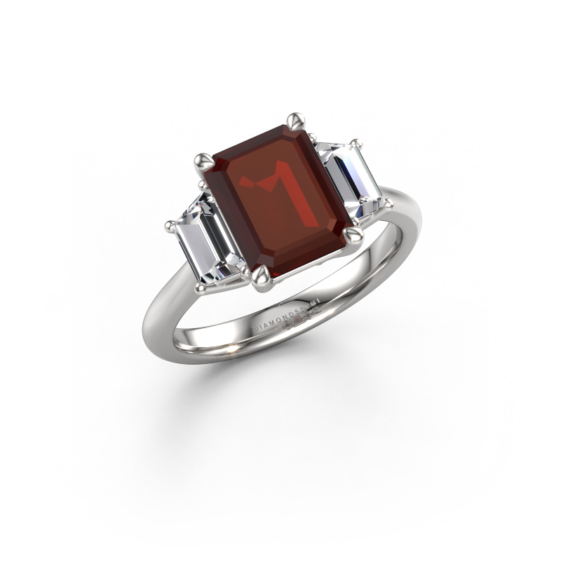 Bild von Verlobungsring Maggie EME 950 Platin Granat 9x7 mm