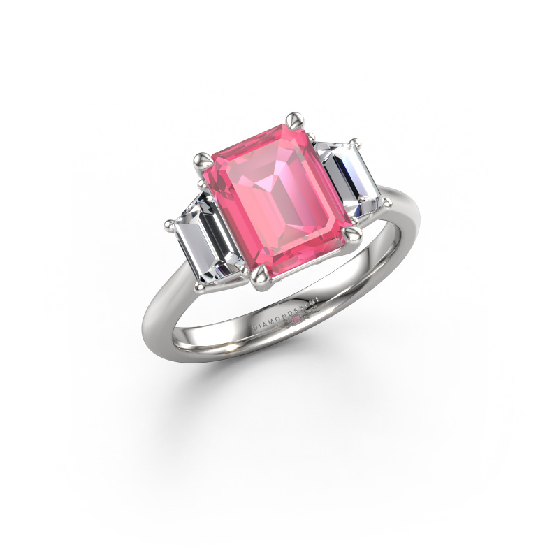 Bild von Verlobungsring Maggie EME 950 Platin Pink Saphir 9x7 mm