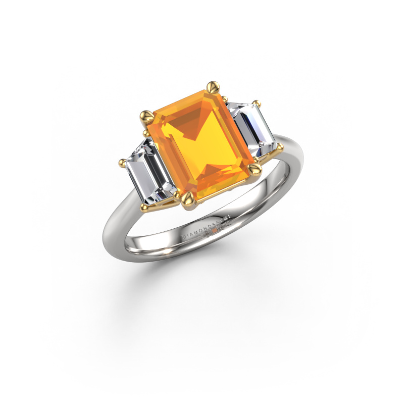 Bild von Verlobungsring Maggie EME 585 Weißgold Citrin 9x7 mm