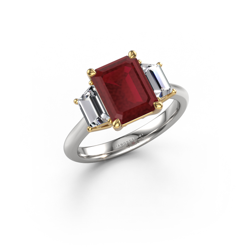 Bild von Verlobungsring Maggie EME 585 Weißgold Rubin 9x7 mm