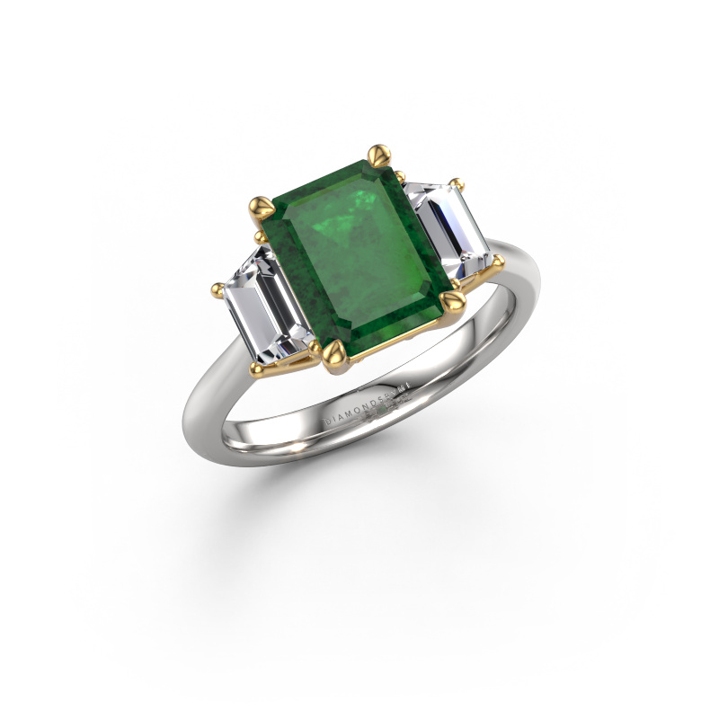Bild von Verlobungsring Maggie EME 585 Weißgold Smaragd 9x7 mm