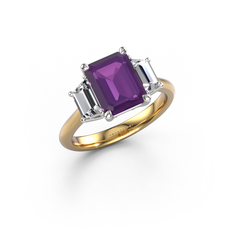 Image of Engagement ring Maggie EME 585 gold Amethyst 9x7 mm