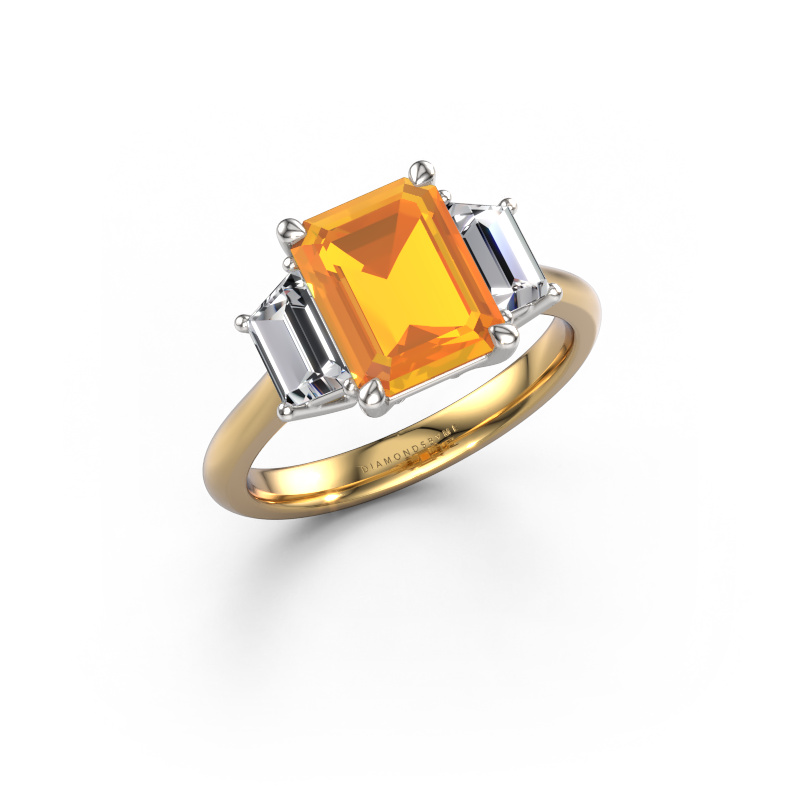 Image of Engagement ring Maggie EME 585 gold Citrin 9x7 mm