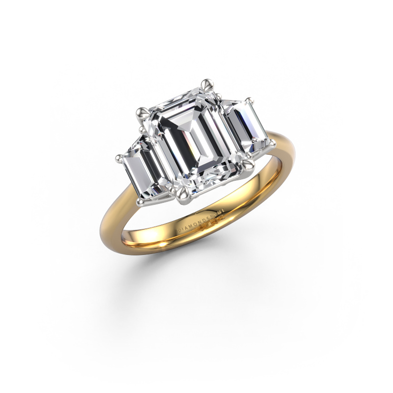 Image of Engagement ring Maggie EME 585 gold Zirconia 9x7 mm