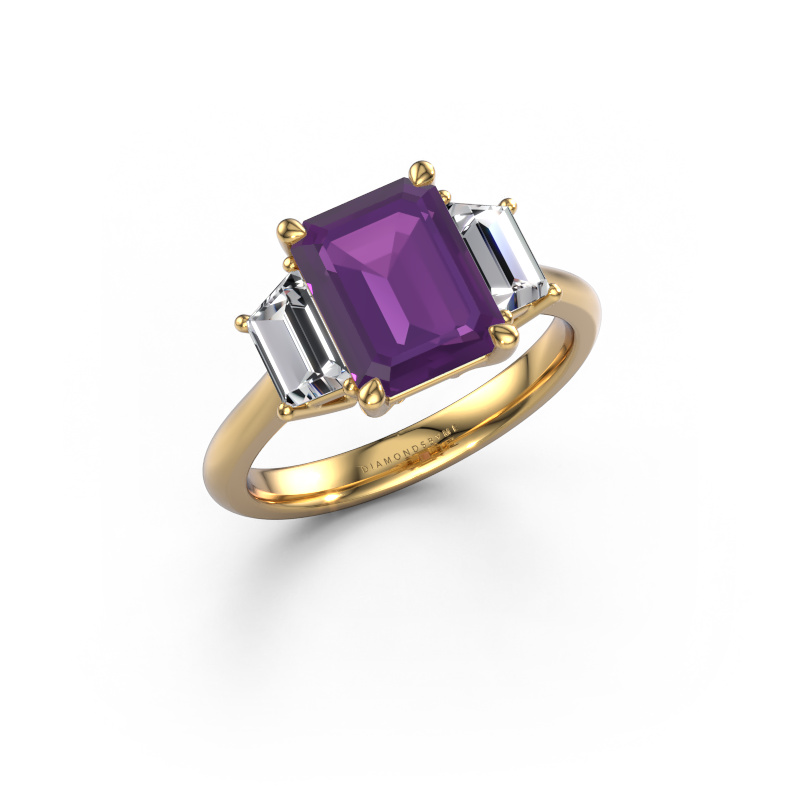 Image of Engagement ring Maggie EME 585 gold Amethyst 9x7 mm