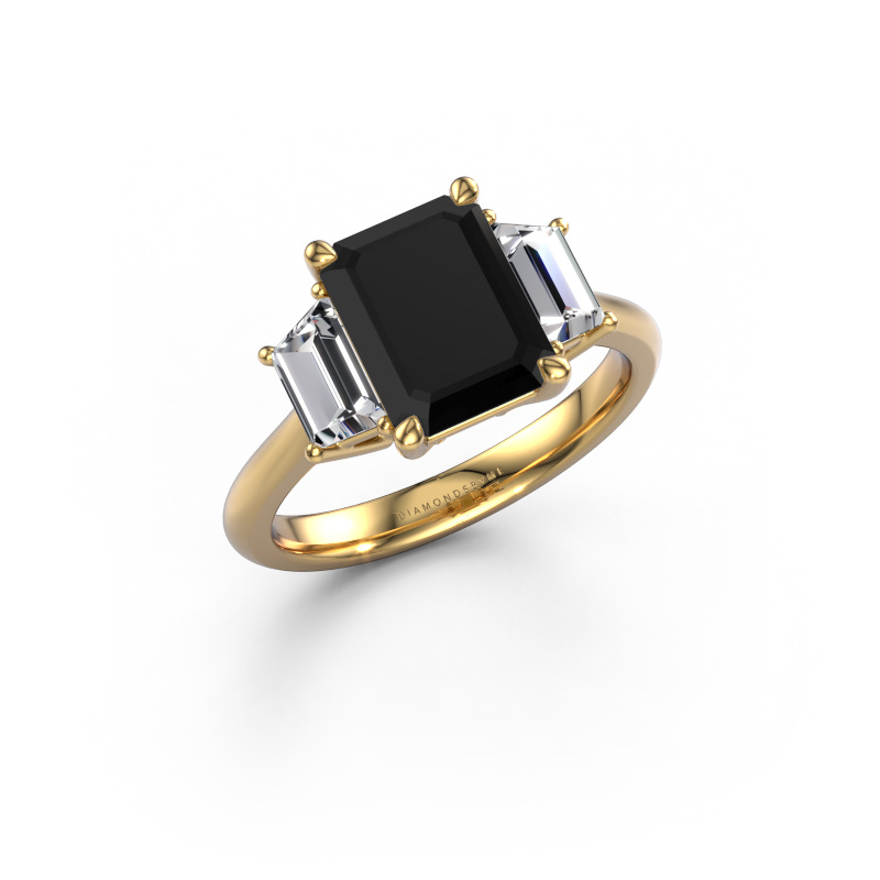Image of Engagement ring Maggie EME 585 gold Black diamond 3.80 crt
