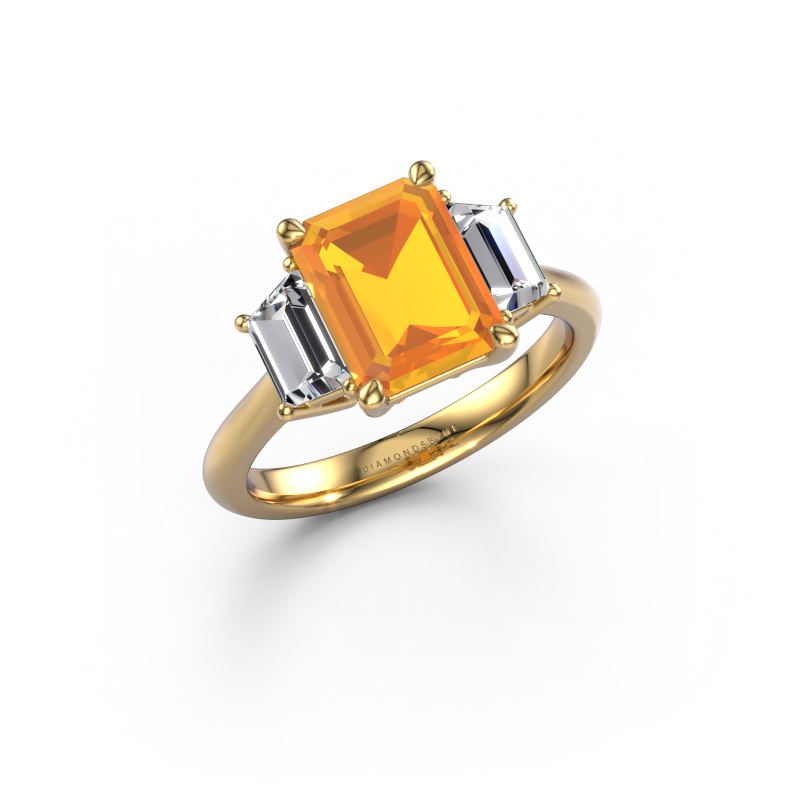 Image of Engagement ring Maggie EME 585 gold Citrin 9x7 mm