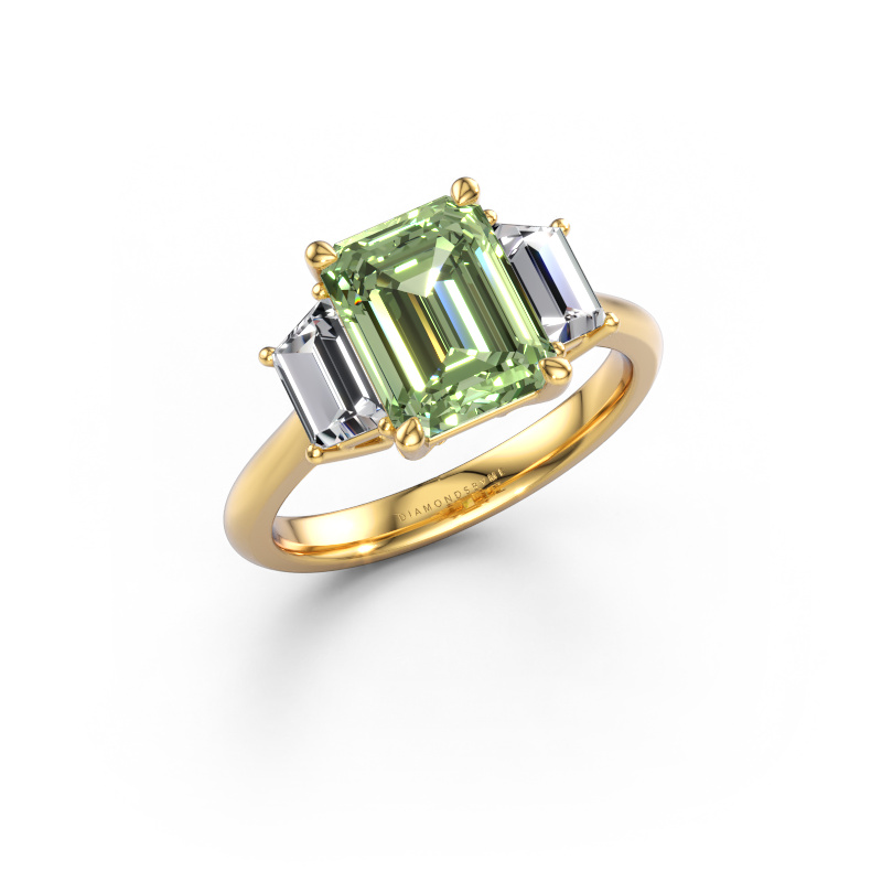 Immagine di Anello di fidanzamento Maggie EME 585 oro Diamante lab grown verde 9x7 mm